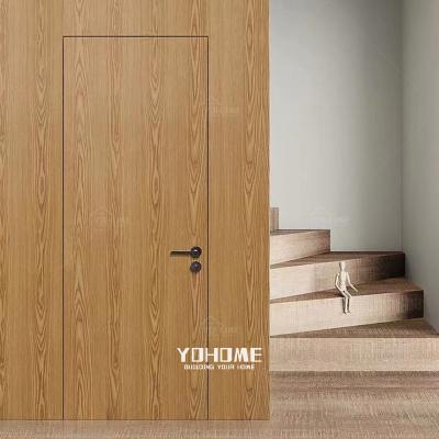 China Australian Modern Interior Wooden Fire Protection Doors Hidden Walls Inside Room Invisible Door Frameless Wooden Doors for sale