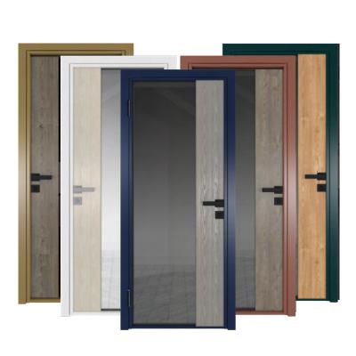 China Yohome Waterproof Customize Door Wooden Steel Design Interior Door Cheap Fiberglass Bathroom Door for sale