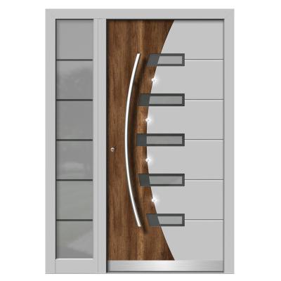 China Modern Turkish Armored Steel Wooden Doors Main Entrance Designs Stainless Steel Wooden Composite Doors for sale