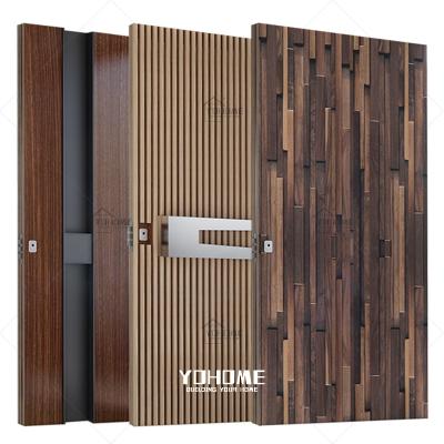 China Fire Protection USA Villa Front Door Large Pivot Pivot Mahogany Wooden Door Modern Wooden House Door for sale