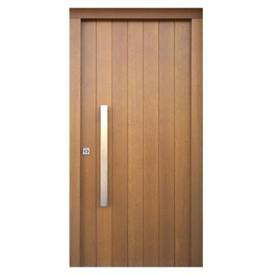 China Yohome Customized Solid Wood Modern Wood Front Entry Doors Modern Oak Wood Entry Pivot Exterior Door Front Door for sale