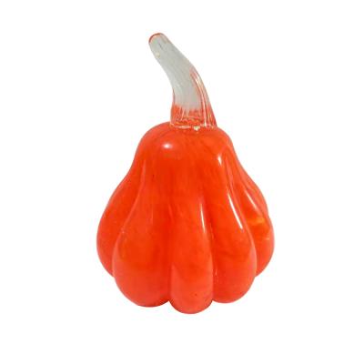 China Europe Gift Christmas Fruit Blown Glass Pumpkin Ornaments Hand Made Gift for sale