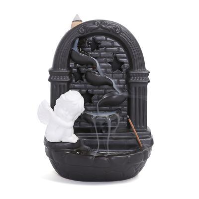 China Backflow European Censer Cupid Style Ceramic Incense Censer for Ornaments for sale