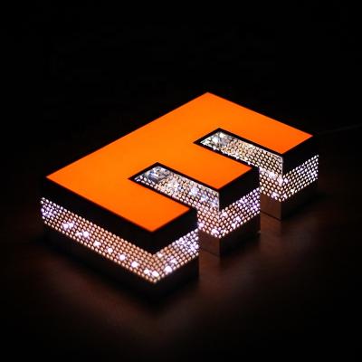 China Modern Custom Frontlit LED Side Illuminated Signage Panel Channel Light Up Letters Sign For Cafe Sign for sale