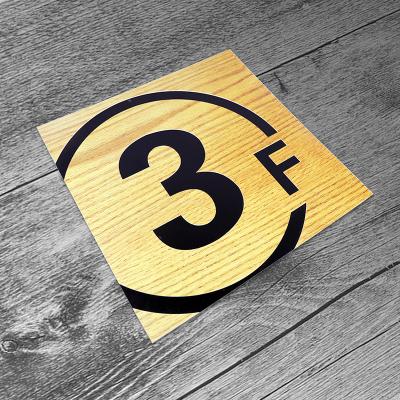 China Modern Stainless Steel Floor Signage Building House Floor Number Stainless Steel Signboard for sale