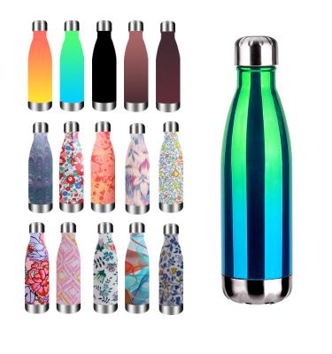 China Stainless Steel Sustainable Narrow Mouth Drinking Water Bottle Sports Cycle Vacuum Insulated Crystal Bling Water Bottles for sale