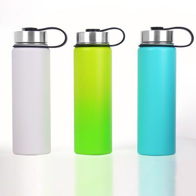 China Viable Thermoses Hot Water Bottle With Carabiner Colored Reusable Lid Sport Vacuum Flask Wholesale for sale