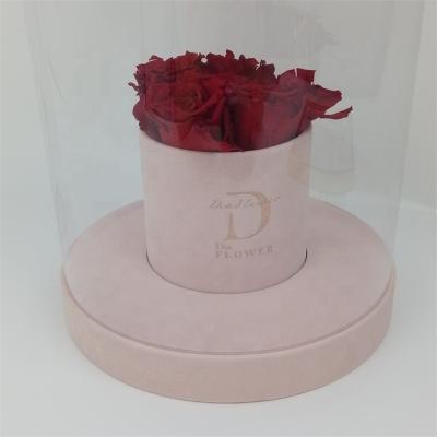 China Supply Variety Size Window Luxury Transparent Rose Packaging Mother's Day Bouquet Clear PVC Flower Box for sale