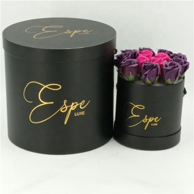 China Handmade Luxury Custom Cardboard Gift Round Flower Boxes Packaging, Cajas Para Flores for sale