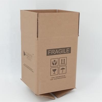 China Customized Logo Recyclable Folding Cardboard Corrugated Cardboard Paper Mailing Box for sale