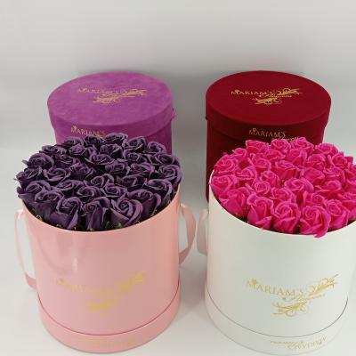 China Handmade Custom Round Flower Packaging Boxes for sale