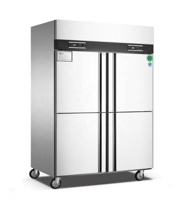 China Double-temperature Upright Kitchen Refrigerator and Stainless Steel Open Door Refrigerator for Restaurant for sale