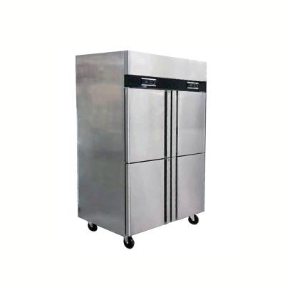 China Large Capacity Double-temperature Commercial Upright Cool Keeping And Freezing 4 Door And 6 Door Kitchen Refrigerator for sale