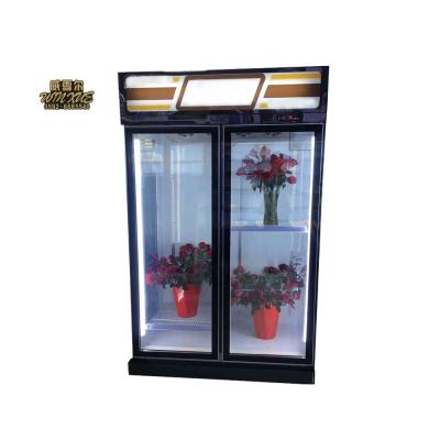 China Single-temperature best-selling flower display chiller refrigerator for florist /commerical flower glass door cooler for sale