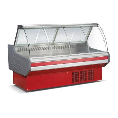 China Single-temp Freezer Counter For Supermarket Butcher Shop /Fresh Meat Fish Display Cooler for sale