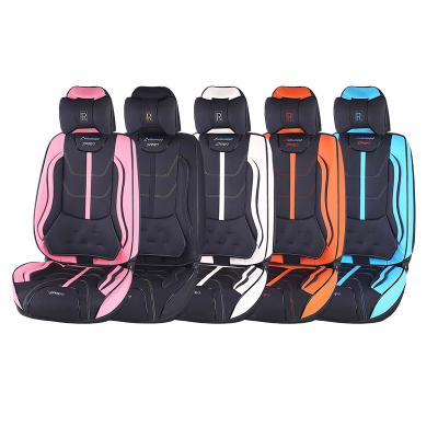 China Comforable Full PU Leather Car Airbag 3d Car Interior Surrounded Breathable Designed Universal Designed Seat Cover for sale