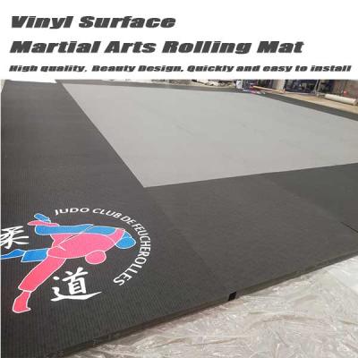 China Best XPE foam cable roll PVC tatami bjj mat rolls aikido floor jiu-jitsu wrestling mat roll mat for judo for sale