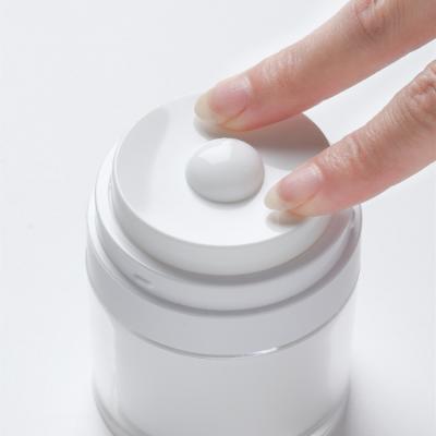 China 15g 30g 50g Cosmetic Press Acrylic Airless Pump Jar Cosmetic Airless Jar for sale