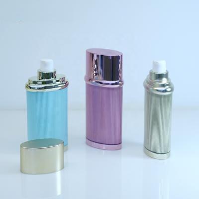 China 30ml 50ml PMMA Cosmetic Luxury Cosmetic Containers Plastic Acrylic Flat Airless Bottle For BB Cream for sale