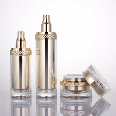 China Skin Care Cosmetic Cosmetics Packaging Acrylic Body Cream Lotion Bottles And Jars for sale