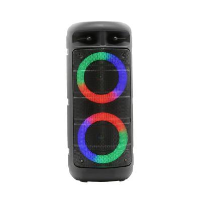 China 2021 Wireless Portable Radio LED Light Speaker Dual 4