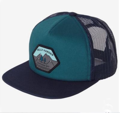 China COMMON OEM Most Popular Cotton Foam Mesh Cap With Embroidery ODM Flat Brim Trucker Cap Covers Applique Snap Back for sale