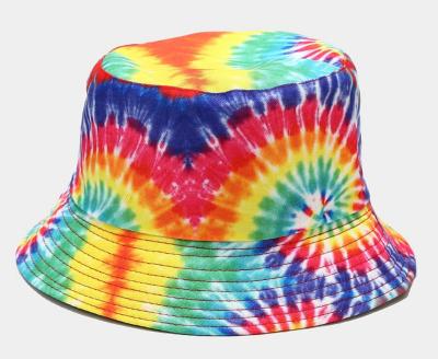 China Custom Personalized Character Tie Dye Digital Print Polyester Sun Unisex Sun Hats for sale