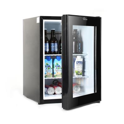 China Mini Bar Hotel Room Silent Glass Door Mini Refrigerator Cosmetic Absorption Bar For Sale for sale