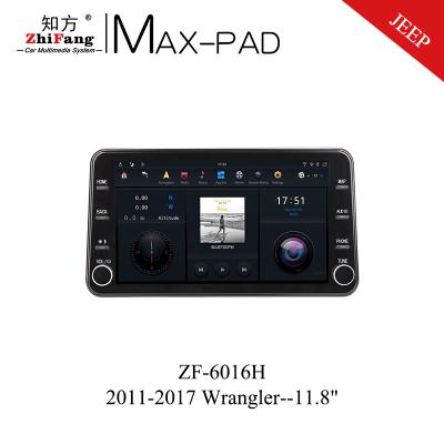 China Android 9.0 Car DVD Player 11.8inch GPS+video+BT+Radio+AUX rkPX6 Big Screen For Jeep Wrangler Car Radio With DSP Function for sale