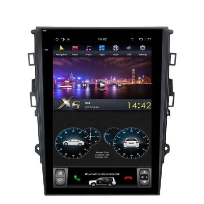 China OEM Automotive Vertical Screen Factory ZhiFang Car DVD Player Android Gps Navigation For Car Ford Mondeo 2013-2017 / Fusion 12.1