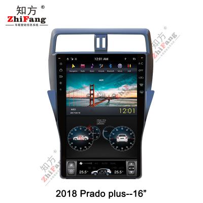 China Manufacturer ZhiFang Android DVD player navigation gps Customize Tesla style automotive vertical screen for toyota 2018 car toyota PRADO plus 16