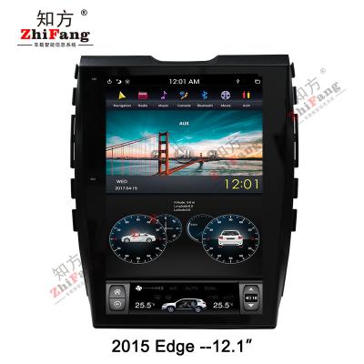 China OEM Tesla Factory Vertical Screen Android Style Automotive DVD Player ZhiFang Gps Navigation For Car / Vehicle Ford 2015 Edge 12.1