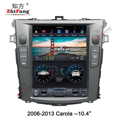 China American Automotive Style Vertical Screen Tesla Personalization DVD Player Android Navigation Gps For Car Toyota Carola 2006-2013 10.4