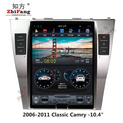 China ZhiFang Tesla Style Automotive Vertical Screen Android DVD Player Gps Navigation For Toyota Classic Car Camry 2006-2011 10.4