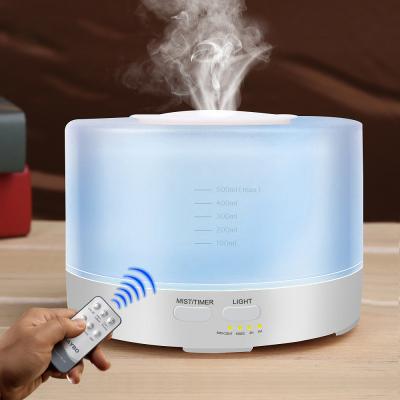 China Hotel Ultrasonic 500ml Oil Diffuser Machine , Essential Aromatherapy Air Humidifier Aroma Diffuser for sale