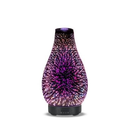 China Hotel 7 LED Color 3D Illusion Night Light Design 160ML Aroma Essential Oil Diffuser Air Humidifier For Lovers Gift for sale