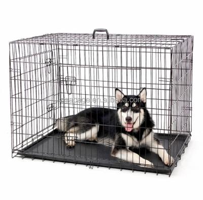 China Zisa Viable Factory Produce Large And Folding Black Dog Cage Dog Kennel Kennel for sale