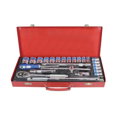 China Auto Repair Tools 25 PCs Ratchet Kit Garage Car Repair Tools Metric Drive Set 1/2