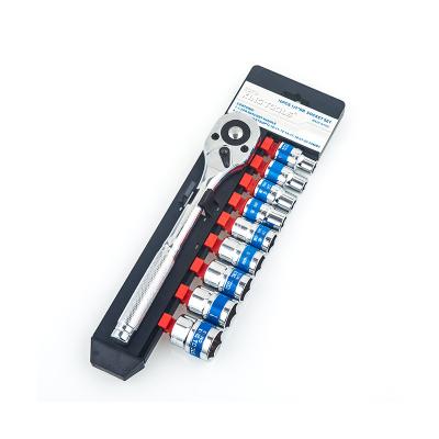 China 12 Pcs 10-24mm Convenient Socket Wrench Set With Plastic Holder Tool Kit Plastic Holder Sets for sale