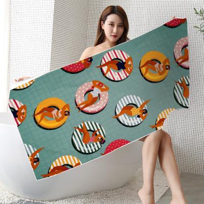 China Viable Bindi Toalla Playa Microfiber Printing Beach Towels With Logo Custom Print for sale