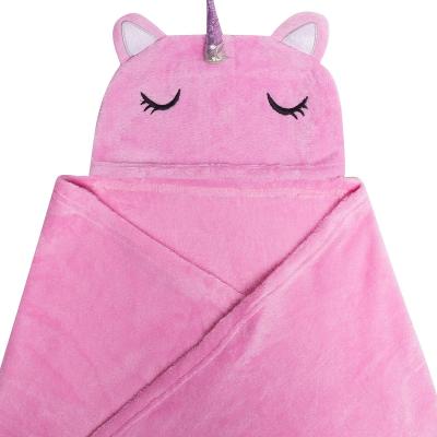 China Bindi Manta Rosa Unicorn Animal Tail Wearable Hoodie Wearable Blanket For Kids for sale