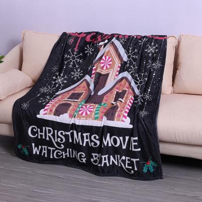 China Fashion Print Christmas Folded Throw Kids Custom Fleece Blanket for sale