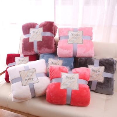 China custom design flannel blanket solid color solid color blanket for manufacturer wholesale for sale