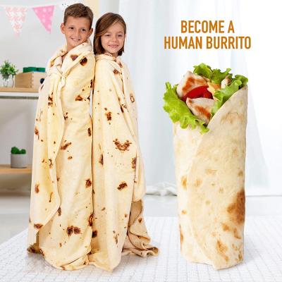 China Soft Folded Bindi Plush Tortilla Pizza Round Maker Burrito Blanket for sale