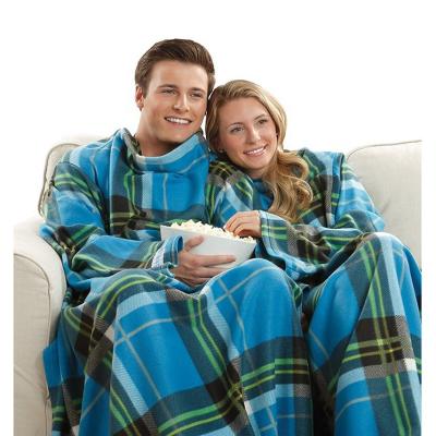 China New Product TV Blanket Anti-pilling Fleece Hoodie Lightweight Portable TV Blanket Adult for sale