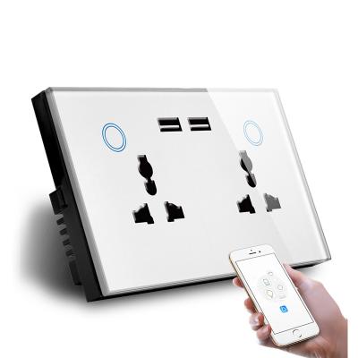 China Convenient App Control Tuya Security Wifi Smart Universal Wall Socket for sale