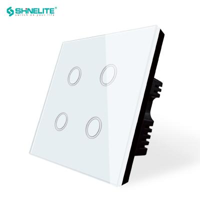 China Security / Fast Delivery Smart Switch Wifi Band UK Type 4 Touch Durable Switch for sale