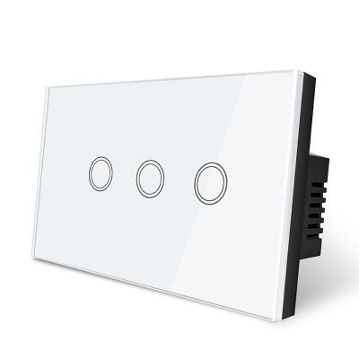 China US/AU White/Black Shinelite Touch Security/Wall LED Wifi Smart Strip Light Switch 1/2/3/4 Durable Switch for sale