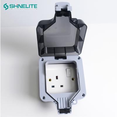 China Safety High Quality Durable 13A 1 Strip Electrical Waterproof IP66 Wall Socket for sale