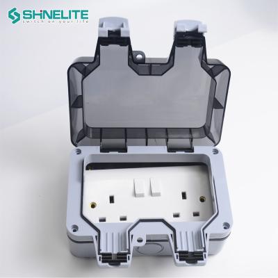 China Durable Safety Shinelite 13A Double Wall Outlet IP66 Waterproof Socket for sale